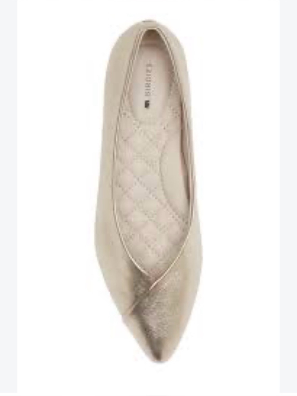 Birdies Goldfisch Quilted Pointed Toe Ballet Flat Gold size 6 NEW